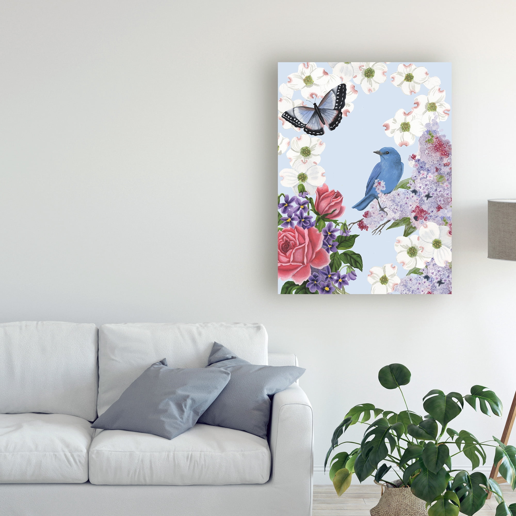 Trademark Fine Art 'Bird Garden I' Canvas Art by Naomi Mccavitt