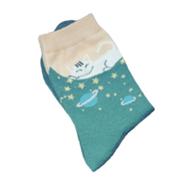 Winter Autumn Women In Tube Sock Japanese Style Cat Female Cotton Socks 5 Color