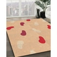 thumbnail image 2 of Ahgly Company Indoor Round Patterned Pastel Orange Area Rugs, 5' Round, 2 of 6