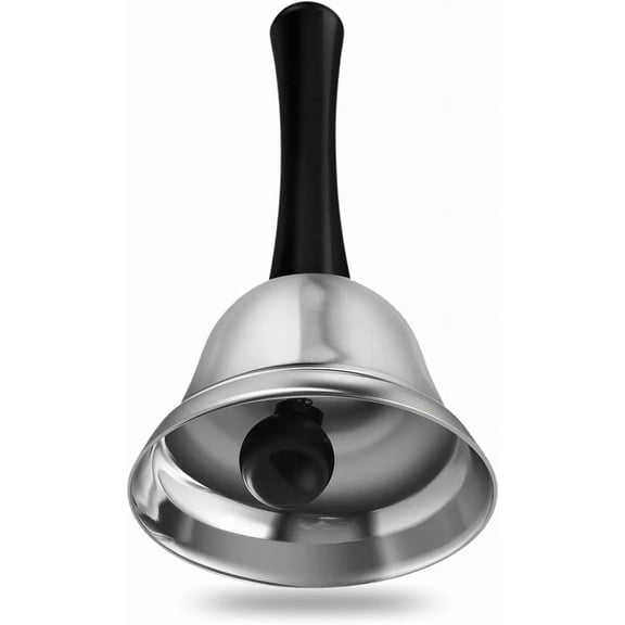 Butler Bell Reception Call Bell Handheld Loud Call Service Bell Alarm Metal Tea Hand Bell Christmas Ringing Dinner Bell Eve Bell Ring Tone For Hotels Schools Restaurants Reception Areas Warehouses