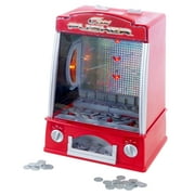 Coin Pusher Miniature Arcade Game - Replica Classic Penny and Dime Dozer Table or Bar Top Prize Vending Machine for Kids and Adults by Hey! Play!