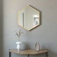 thumbnail image 2 of A&E Bath and Shower Delta-Gold Hexagonal Metal Mirror, 28 Inches in Diameter, 2 of 5