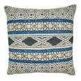 thumbnail image 2 of Fennco Styles Boho Rug Design Cotton Decorative Throw Pillow 20-Inch Square - Blue Geometric Cushion for Home, Couch, Living Room, Office and Bedroom Decor, 2 of 6