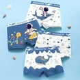 thumbnail image 2 of SwiftWear Boys Boxer Briefs, Breathable Cotton Toddler Underwear 4 Packs Cute Ocean Themed Print Underpants, Size 4T-15T, 2 of 9