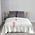 thumbnail image 6 of XMXT Throw Blanket, Abstract Pine Leaf Graffiti Machine Washable Blankets for Sofa, 50 x 40 inches, 6 of 9