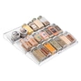 thumbnail image 6 of mDesign Expandable Plastic Spice Rack Drawer Organizer, 3 Tiers, 2 Pack - Clear, 6 of 8