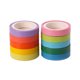 thumbnail image 3 of Inteprter 10 Uds. De cinta adhesiva de papel Washi japonesa de Color sólido arcoíris, cinta adhesiva de impresión DIY para álbum de recortes, cartulina, 3 of 6