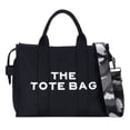 thumbnail image 1 of Bolso Bandolera Lona Con Letras Bolso Hombro para Mujer Arte (negro), 1 of 9