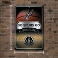 thumbnail image 6 of Rico Industries San Antonio  Basketball 11" x 17" Large Metal Home Décor Sign, 6 of 8