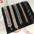 thumbnail image 2 of 2023 Bracelet Display Ramp Stand Velvet Necklace Dome Women Pendant Jewelry Organizer Metal Plate Chain Anklet Holder 2208, 2 of 6