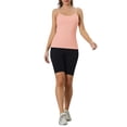 thumbnail image 2 of INSPIRE CHIC Women's Camisole Built-in Bra Padded Adjustable Spaghetti Strap Sleeveless Tanks Tops L Pink, 2 of 4