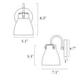 thumbnail image 6 of LNC Crackled Glass Wall Sconce, Black & Gold 1-Light Fixture for Powder & Vanity Rooms, 6 of 14