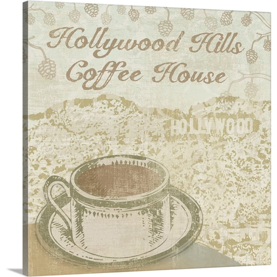 Great BIG Canvas | "Hollywood Coffee House" Canvas Wall Art - 20x20