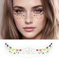 thumbnail image 7 of Sylvtty Rainbow Festival Face Stickers Metallic Freckle Heart Decals Waterproof Temporary Tattoos for Parties Festivals Photo Booths, 7 of 7