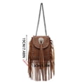 thumbnail image 3 of gcong Studded Fringe Crossbody Messenger Bag Soft Boho Casual Purse For Phone And, 3 of 4