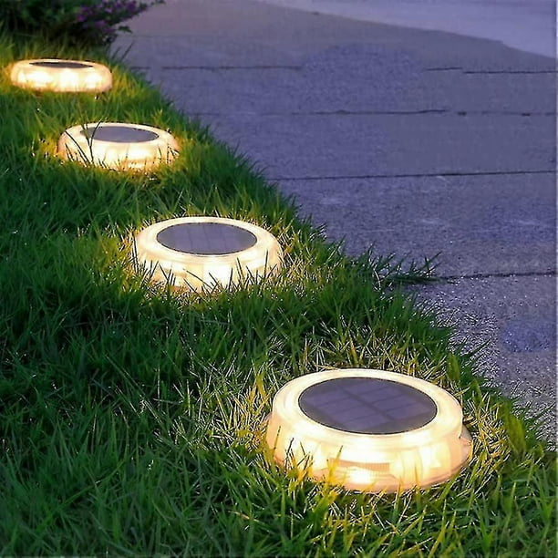 Led Solar Light Outdoor, Home Solar Lamp Garden Recessed Ground Lighting Street Lights, Ip68 Waterproof Decorative Light For Pool, Lawn, Terrace, Stai