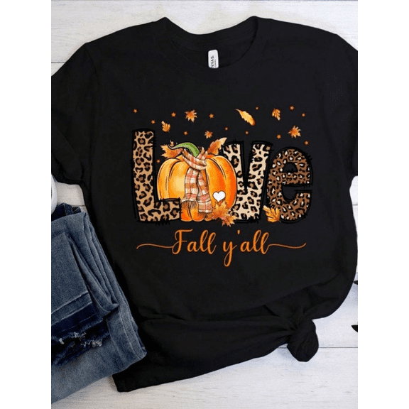 Love Fall Y'all Pumpkin Shirt, Fall Pumpkin Shirt