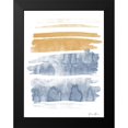 thumbnail image 2 of Brown, Denise 19x24 Black Modern Framed Museum Art Print Titled - Blue and Orange Watercolor 1, 2 of 5