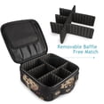 thumbnail image 4 of FORMRS Travel Makeup Bag Large Capacity Train Case Cosmetic Organizer with Adjustable Dividers, Skeleton with Flowers Pattern, 4 of 8