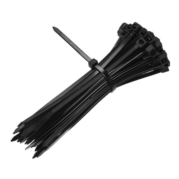 Unique Bargains Nylon Cable Ties 4 Inch Self-Locking Zip Ties 0.12 Inch Width Black 100pcs Black