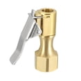 thumbnail image 2 of Unique Bargains 1/4" BSP Air Chuck Open Flow Straight Lock on Tire Chuck Copper Gold Tone, 2 of 4