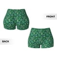 thumbnail image 5 of Picia Monstera Leaves Printed Workout Shorts for Women Seamless Scrunch Butt Lifting High Waisted Yoga Gym Booty Running Moisture-wicking Short Pants-XX-Large, 5 of 9