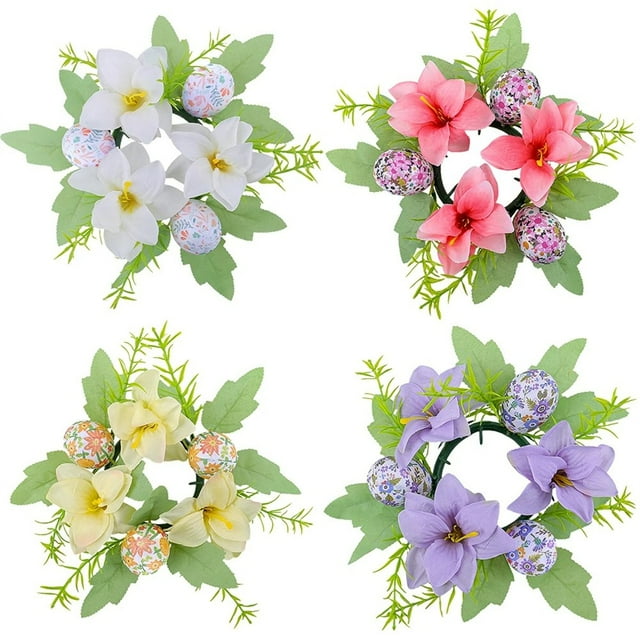 Centro de Mesa con de Huevos de Pascua, Decoraciones Decorativas con Flores de Pascua, Exquisita de para Decoración de Interiores