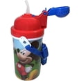 thumbnail image 3 of Zak Designs [4-Pack] Disney Mickey Mouse Kids 12oz Pop-up Lid Canteen Water Bottles with Carrying Strap, 3 of 3