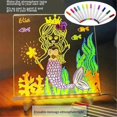 thumbnail image 5 of Led Note Board With Colors, Acrylic Dry Erase Board With Light, Glowing Acrylic Message Marker Boar 15x15cm, 5 of 5