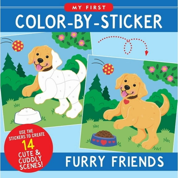 My First Color-By-Sticker - Furry Friends, (Paperback)