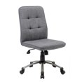 thumbnail image 1 of Boss Pretty Parsons Modern Armless Office Chair in Slate Gray, 1 of 7