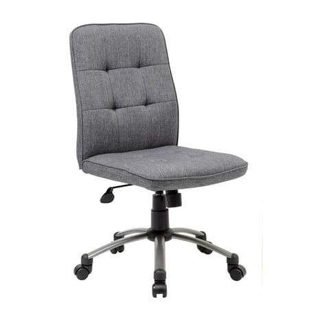 Boss Pretty Parsons Modern Armless Office Chair In Slate Gray
