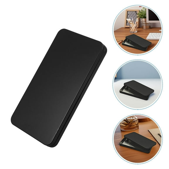 ibasenice 2Pcs Black Metal Money Box for Cash and Coins Safe Box for Home Use with Key and Easy to Clean