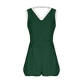 thumbnail image 5 of Women's Jumpsuit Color Blocking V-Neck Sleeveless Short Romper, Sporty Summer Casual Beach Outfit, 5 of 7
