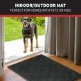 thumbnail image 4 of SlipToGrip Durable Door Mat - Black Plaid Design Entryway Rug - 35x23 inches, No-Slip and Washable - Indoor and Outdoor Use, Weatherproof - Ideal for Garage, Patio, and Front Entryway, 4 of 6