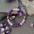 thumbnail image 5 of Healing Bracelet - Natural Stone Bead Stretch Bracelet for Anxiety Relief, Chakra Balancing Gemstone Jewelry for Women & Men, Handmade Elastic Beaded Bracelet, 5 of 5