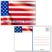 Stars and Stripes Forever Postcards - 40 4x 6 Patriotic Postcards - 17098