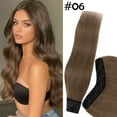 thumbnail image 2 of HAIRRO Clip In Hair Extensions V Shape U Part One Piece Clip in Remy Real Human Hair Extensions 3/4 Full Head, 2 of 8