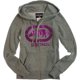 thumbnail image 1 of Sudadera con capucha Ecko Unltd. con cremallera frontal y diamantes de imitación para mujer gris extragrande, 1 of 1