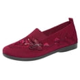 thumbnail image 3 of Women's Breathable Mesh Shoes Casual Trendy Flower Embroidery Shoes Slip-On Soft Sole Non-Slip Shoes Mesh Bottom Shallow Mouth Walking Shoes, 3 of 10