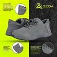 thumbnail image 5 of Zeba Men's Hands Free Slip on Husky Walking Sneakers (Grey, 11 XX-Wide), 5 of 6