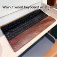 thumbnail image 3 of Reposamuñecas Para Teclado De Madera De Nogal Negro, 44cm, Base Ergonómica Antideslizante, Almohadilla Para Reposamuñecas Para Teclado De 104 Teclas, 3 of 7