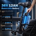 thumbnail image 2 of OwnGold Electric Folding Bike for Adults,14" Ebike 500W Peak Motor,20MPH,432Wh Removable Battery,30 Miles Range for City Commuter,UL2849, 2 of 8