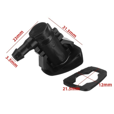 Jeep Windshield Seal Front Windshield Washer spare parts Wiper Spray Jet Nozzle For Jeep Grand Cherokee 2005-2010 ()