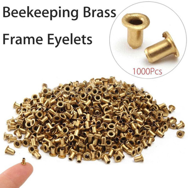 1000X Beekeeping Brass Frame Eyelets Beekeeper Wooden Frames Bee Equipment Tool 