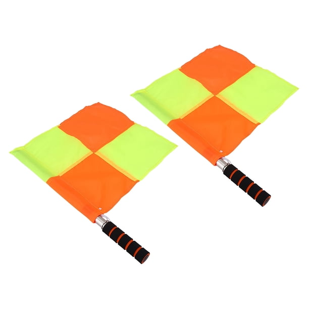 Stormflag 2 Drapeaux D'Arbitre Avec Poignée Mousse - Jaune Pour Football Et Rugby