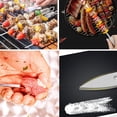 thumbnail image 4 of Brochetas de barbacoa Inteprter de acero inoxidable 45 cm para acampar y parrilla portátil, 4 of 6