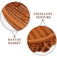 thumbnail image 3 of CRAFTHROU Woven Bread Basket Storage Basket Plastic Brown Cutlery Organization 1Set For Homeowners, 3 of 7