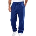 thumbnail image 2 of Boys Baggy Sweatpants Casual Elastic Waist Straight Wide Leg Open Bottom Athletic Joggers Sweat Pants with Pockets, M, 2 of 7