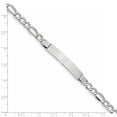 thumbnail image 3 of 14K WG Polished ID with Semi-Solid Figaro Bracelet (Weight: 3.5 Grams, Length: 8 Inches), 3 of 3